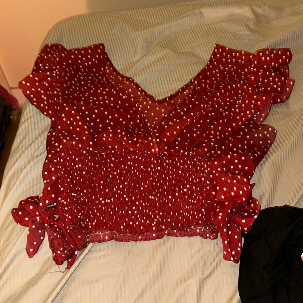 Cute Red polka dot blouse